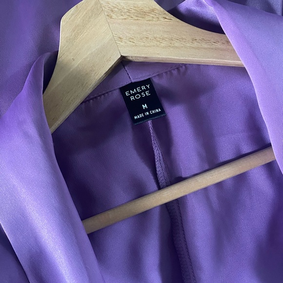 Emery Rose shawl collar open front blazer - Picture 3 of 5